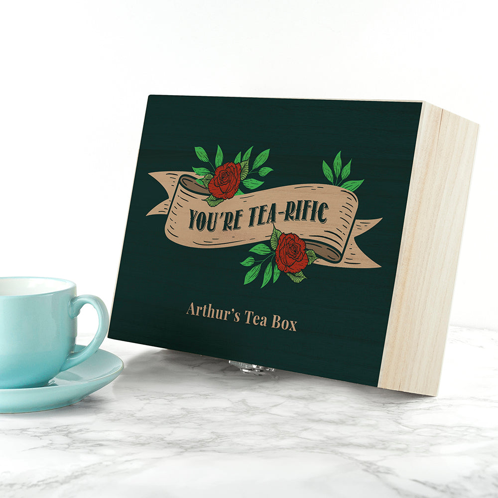 Personalised Tea-rific Selection Box: 2 - Tea Boxes By Gift Moments