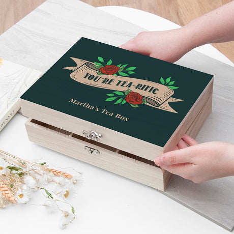 Personalised Tea-rific Tea Box Selection: 6 - Tea Boxes By Gift Moments