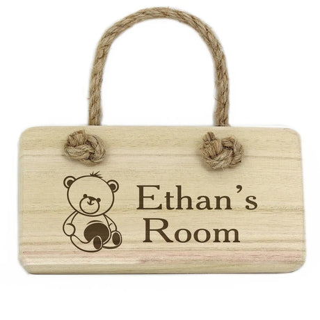 Personalised Teddy Bear Wooden Sign: 3 - Signs & Plaques By Gift Moments