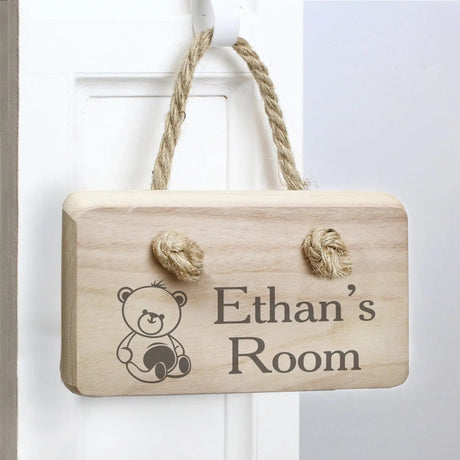 Personalised Teddy Bear Wooden Sign: 2 - Signs & Plaques By Gift Moments