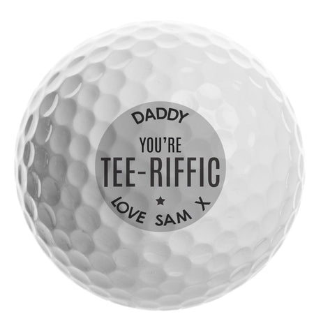 Personalised Tee-riffic Golf Ball Keepsake: 3 - Golf Balls By Gift Moments