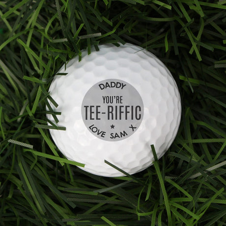 Personalised Tee-riffic Golf Ball Keepsake: 2 - Golf Balls By Gift Moments