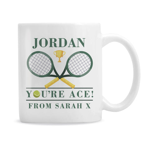 Personalised Tennis Mug - You’re Ace: 5 - Mugs By Gift Moments