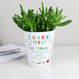 Personalised Thank You Teacher Plant Pot: 3 - Pots & Planters By Gift Moments