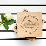 Personalised Thank You Mum Oak Photo Cube Default Title - Photo Cubes at Gift Moments