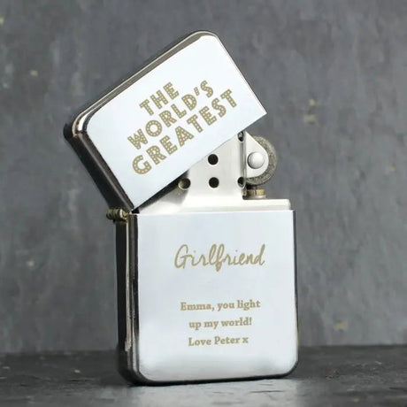 Personalised Silver Lighter: World’s Greatest: 5 - Smoking Accessories By Gift Moments