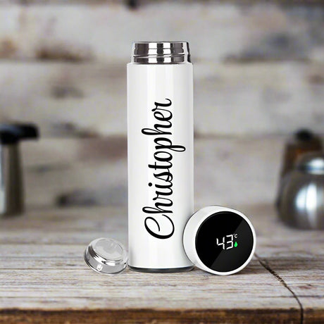 Personalised Thermos with Temperature Display Default Title - Travel Mugs at Gift Moments