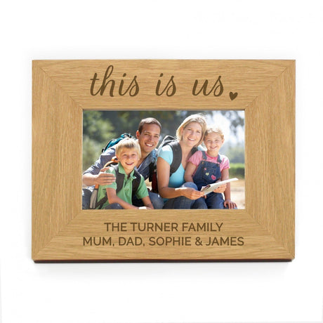 Personalised ’This Is Us’ Wooden Photo Frame: 4 - Photo Frames By Gift Moments