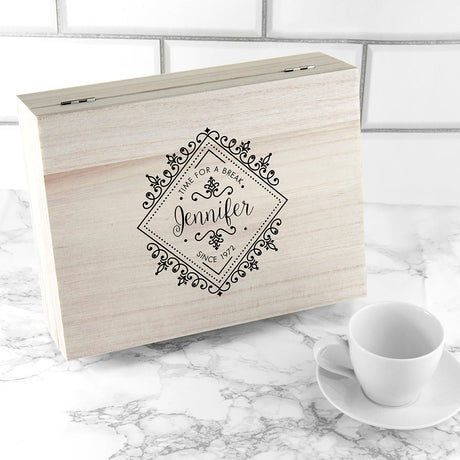 Personalised Time For a Break! Tea Box Selection: 8 - Tea Boxes By Gift Moments