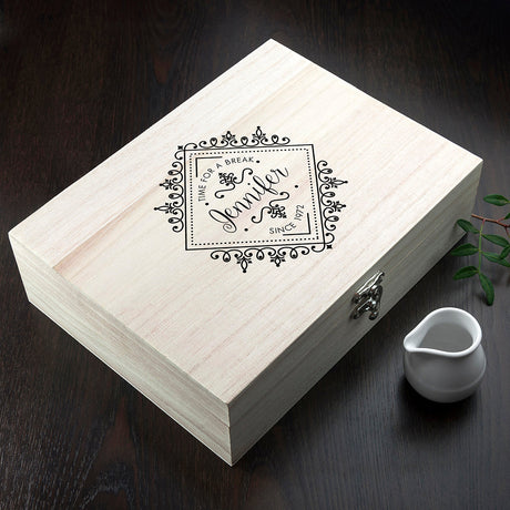 Personalised Time For a Break! Tea Box Selection: 5 - Tea Boxes By Gift Moments