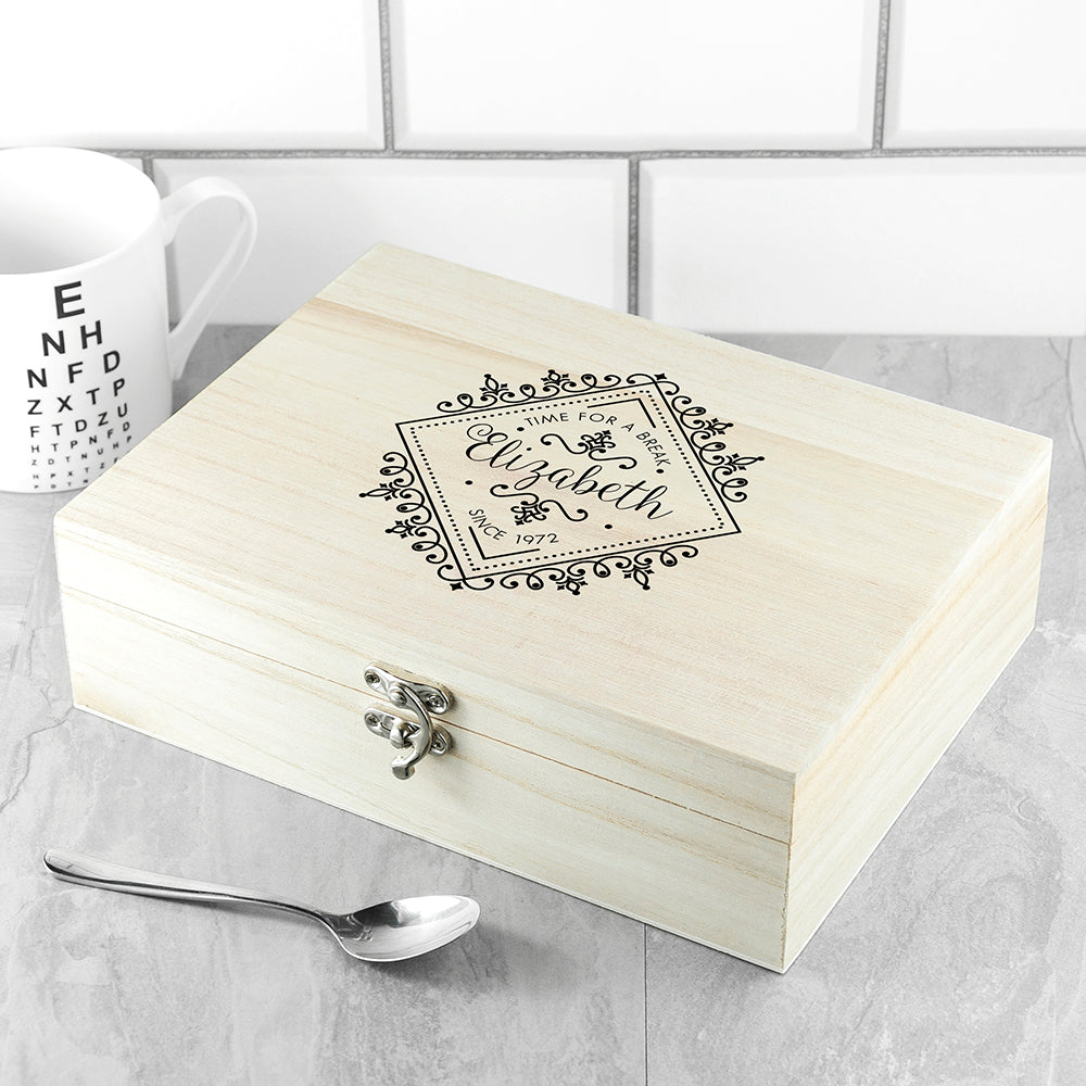 Personalised Time For a Break! Tea Box Selection: 1 - Tea Boxes By Gift Moments