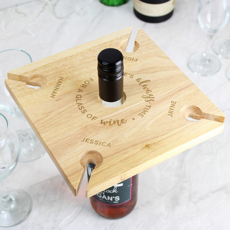 Personalised Wine Glass and Bottle Holder: 3 - Barware By Gift Moments