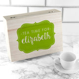 Personalised Time For Tea! Coloured Tea Box Selection: 2 - Green - Tea Boxes By Gift Moments