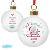 Personalised Tiny Tatty Teddy 1st Christmas Bauble: 3 - Christmas Baubles