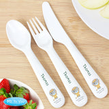 Personalised Tiny Tatty Teddy Jungle Animals Cutlery Set: 2 - Cutlery Sets