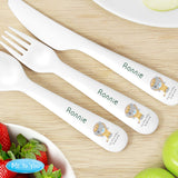 Personalised Tiny Tatty Teddy Jungle Animals Cutlery Set: 4 - Cutlery Sets