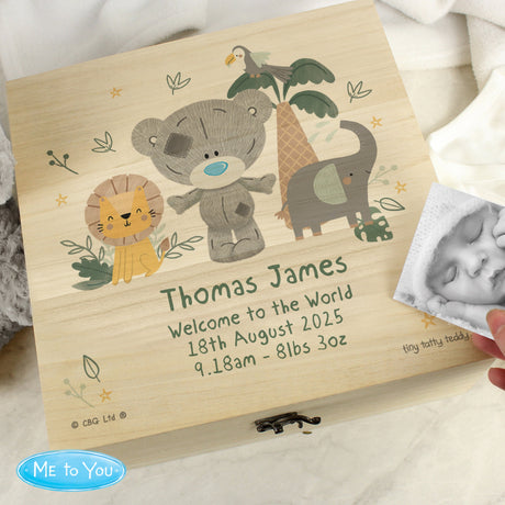 Personalised Tiny Tatty Teddy Jungle Animals Keepsake Box: 1 - Keepsake Boxes