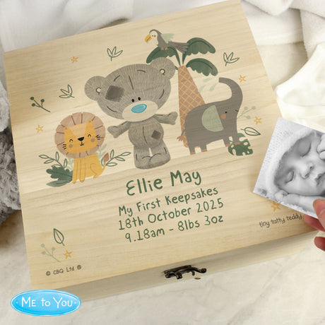 Personalised Tiny Tatty Teddy Jungle Animals Keepsake Box: 2 - Keepsake Boxes