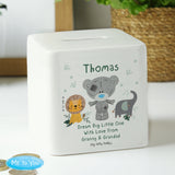 Personalised Tiny Tatty Teddy Jungle Animals Money Box: 2 - Money Boxes