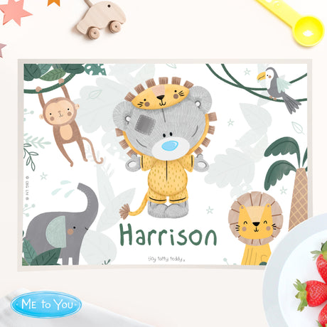 Personalised Tiny Tatty Teddy Jungle Animals Placemat: 2 - Placemats