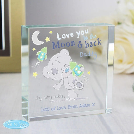 Personalised Tiny Tatty Teddy Crystal Token: 1 - Crystal Tokens