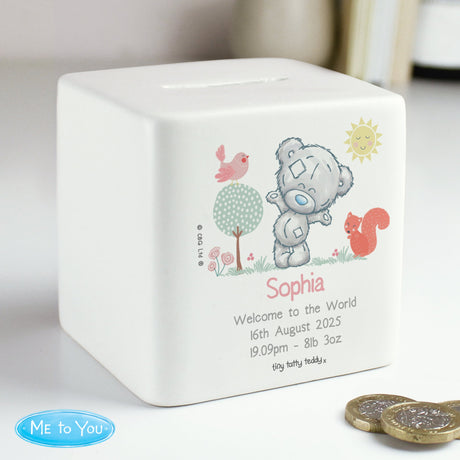 Personalised Tiny Tatty Teddy Woodland Animal Money Box: 3 - Money Boxes