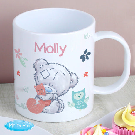 Personalised Tiny Tatty Teddy Woodland Animal Mug: 2 - Plastic Mugs