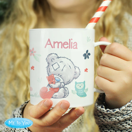 Personalised Tiny Tatty Teddy Woodland Animal Mug: 3 - Plastic Mugs