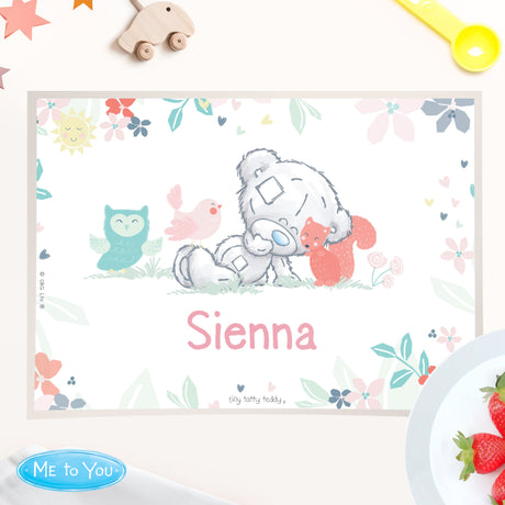 Personalised Tiny Tatty Teddy Woodland Animal Placemat: 1 - Placemats