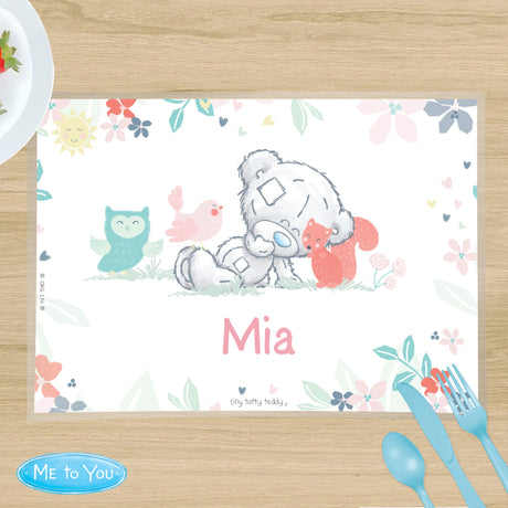 Personalised Tiny Tatty Teddy Woodland Animal Placemat: 2 - Placemats