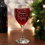 Personalised Tis The Season Wine Glass: 1 - Wine Glasses By Gift Moments