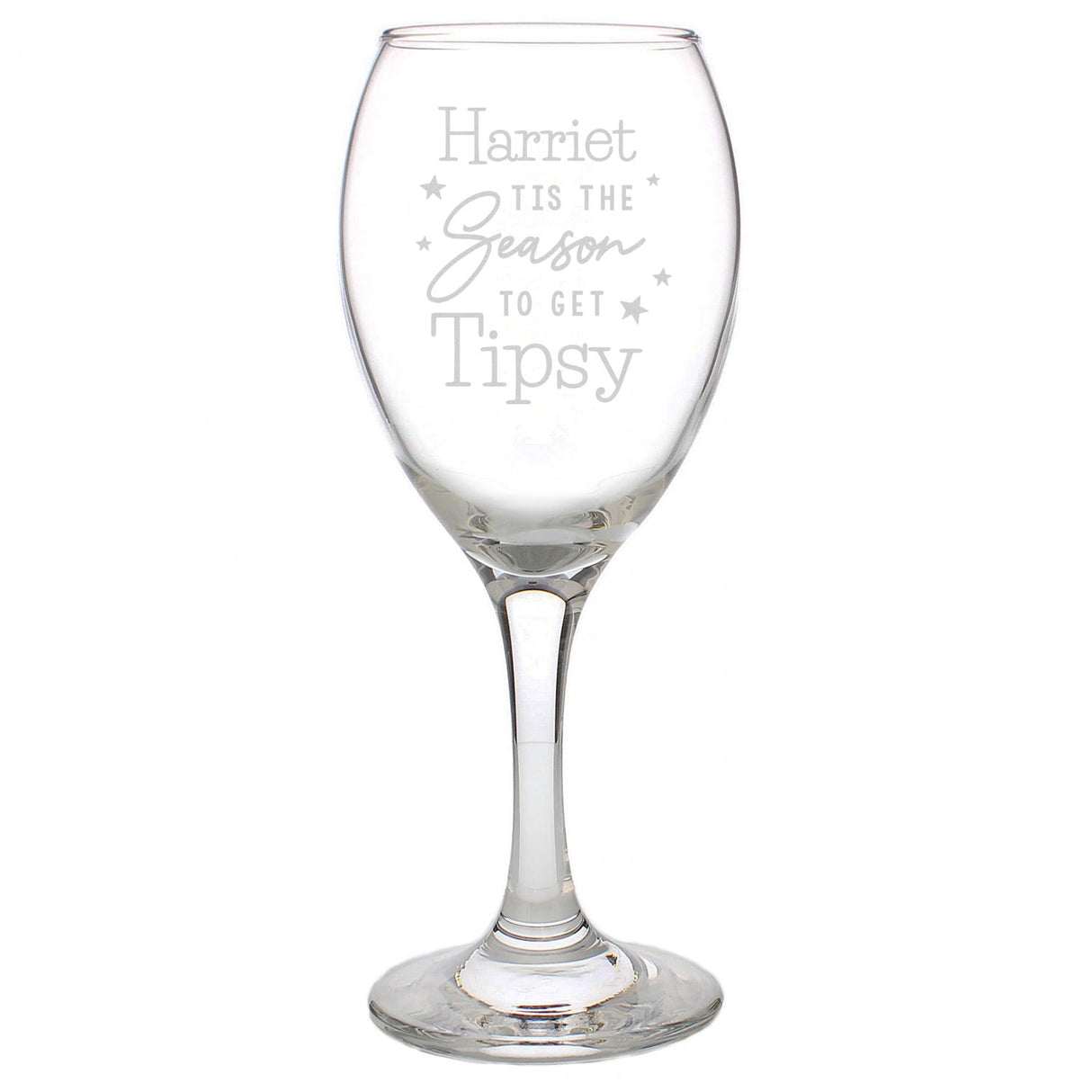 Personalised Tis The Season Wine Glass: 4 - Wine Glasses By Gift Moments