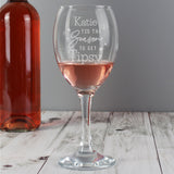 Personalised Tis The Season Wine Glass: 3 - Wine Glasses By Gift Moments