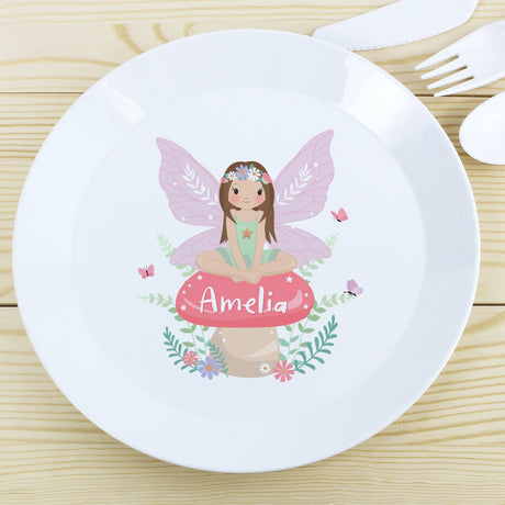 Personalised Toadstool Fairy Kids Plastic Plate: 1 - Tableware By Gift Moments