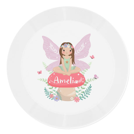 Personalised Toadstool Fairy Kids Plastic Plate: 3 - Tableware By Gift Moments