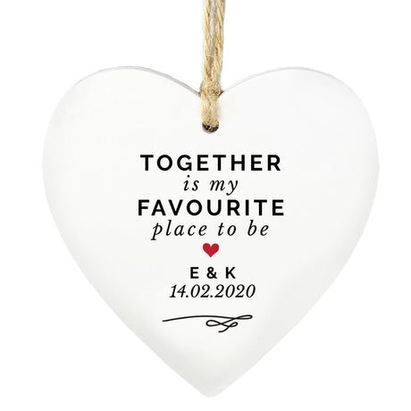 Personalised Wooden Heart Decoration: 3 - Decorations By Gift Moments