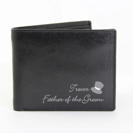 Personalised Leather Wallet with Top Hat Design: 2 - Wallets & Money Clips By Gift Moments