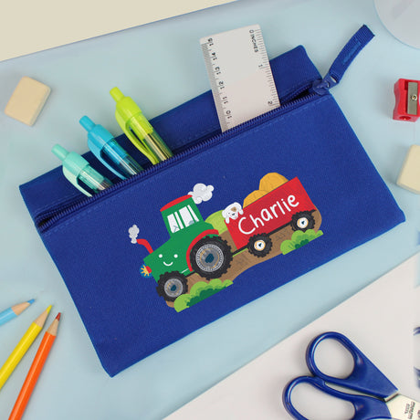 Personalised Tractor Pencil Case: 1 - Pencil Cases & Sets By Gift Moments