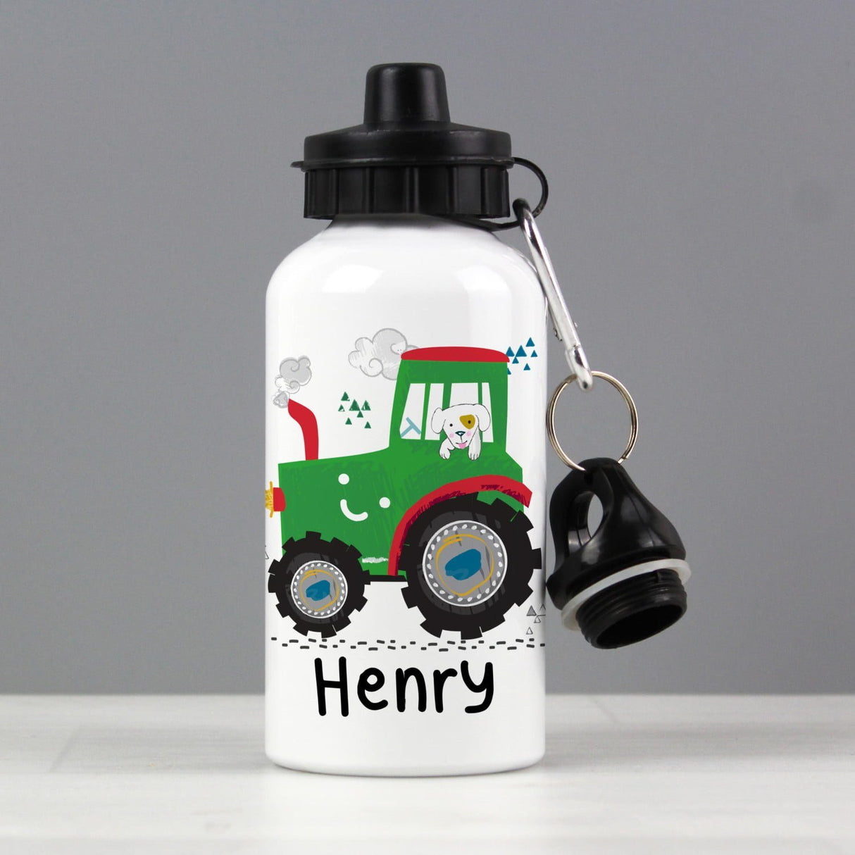 Personalised Tractor Kids Drinks Bottle: 2 - Kids Bottles By Gift Moments