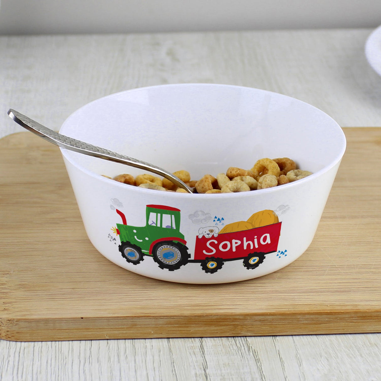 Personalised Tractor Kids Plastic Bowl: 1 - Tableware By Gift Moments