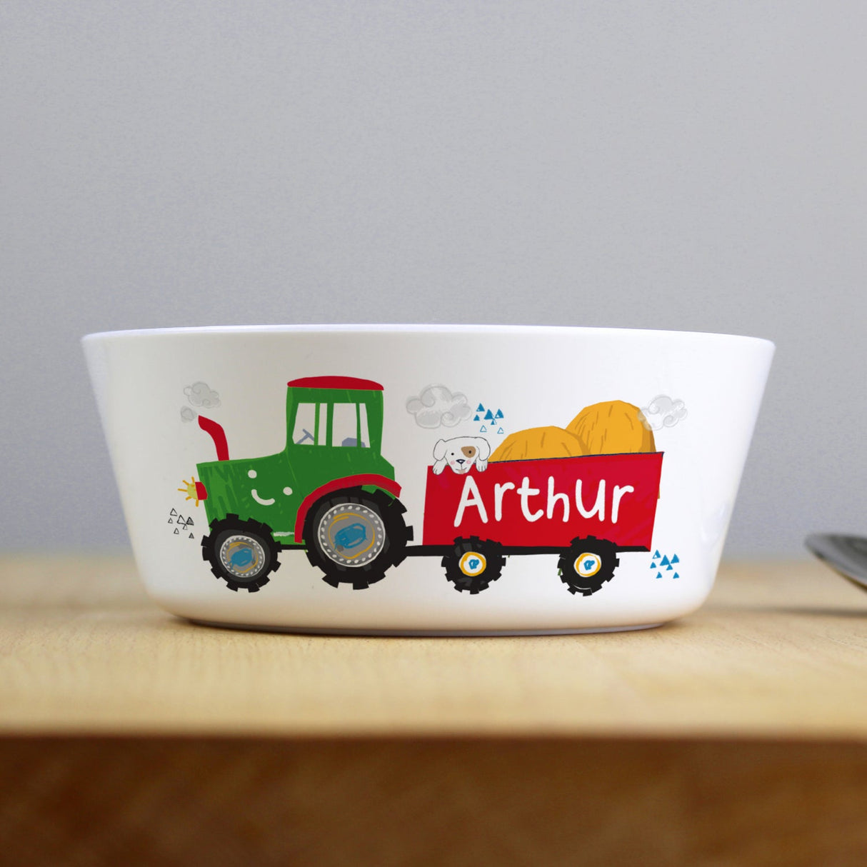 Personalised Tractor Kids Plastic Bowl: 3 - Tableware By Gift Moments