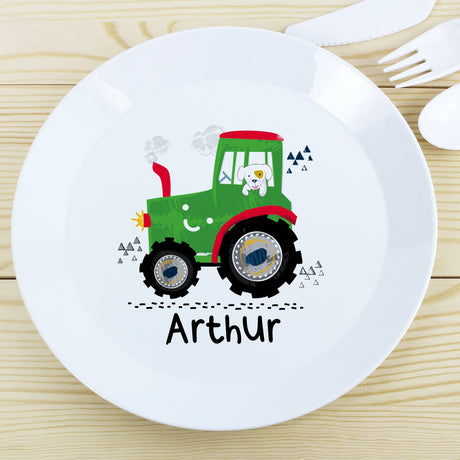 Personalised Drop-Proof Tractor Plate: 1 - Tableware By Gift Moments