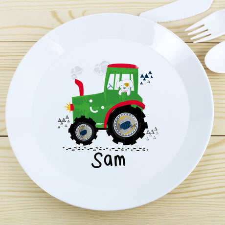 Personalised Drop-Proof Tractor Plate: 2 - Tableware By Gift Moments