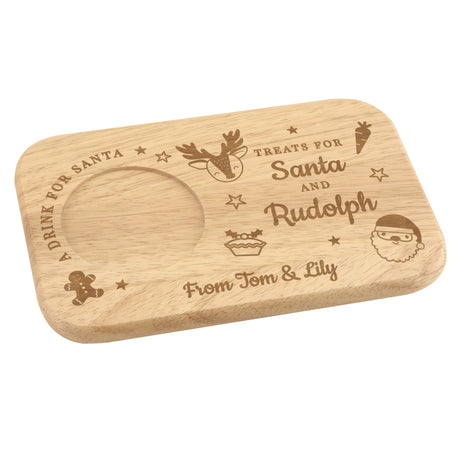 Personalised Santa Treats Coaster Tray: 4 - Coasters By Gift Moments