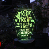 Personalised Solar Halloween Trick or Treat Light: 5 - Solar Lights By Gift Moments