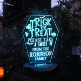 Personalised Solar Halloween Trick or Treat Light: 3 - Solar Lights By Gift Moments