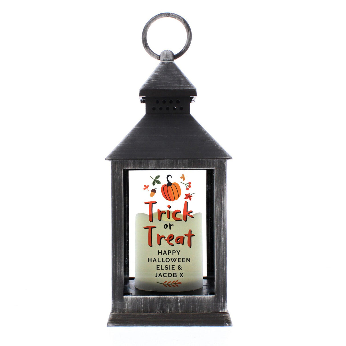 Personalised Trick or Treat LED Lantern: 4 - LED Lighting By Gift Moments