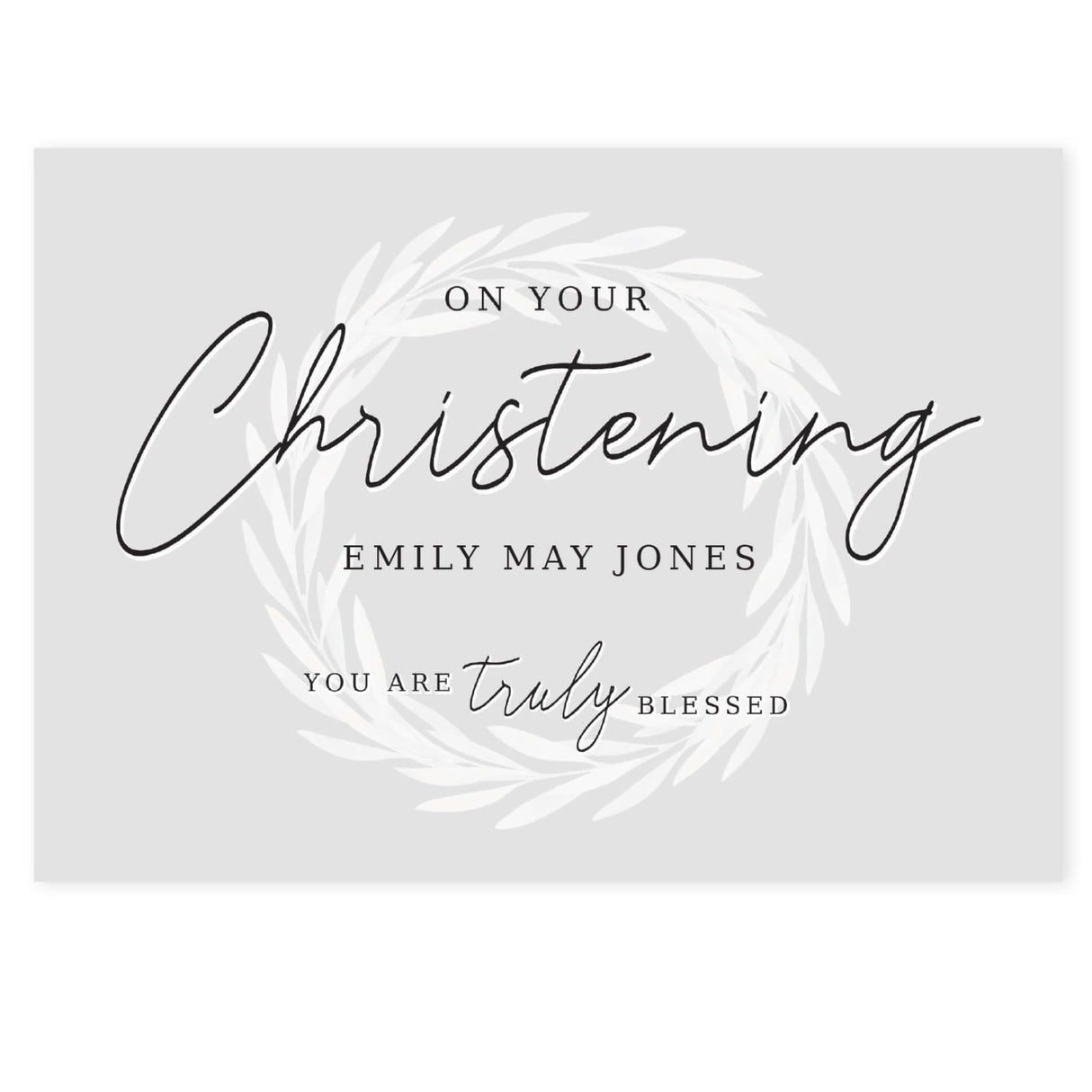 Personalised ’Truly Blessed’ Christening Card: 3 - Greeting Cards By Gift Moments