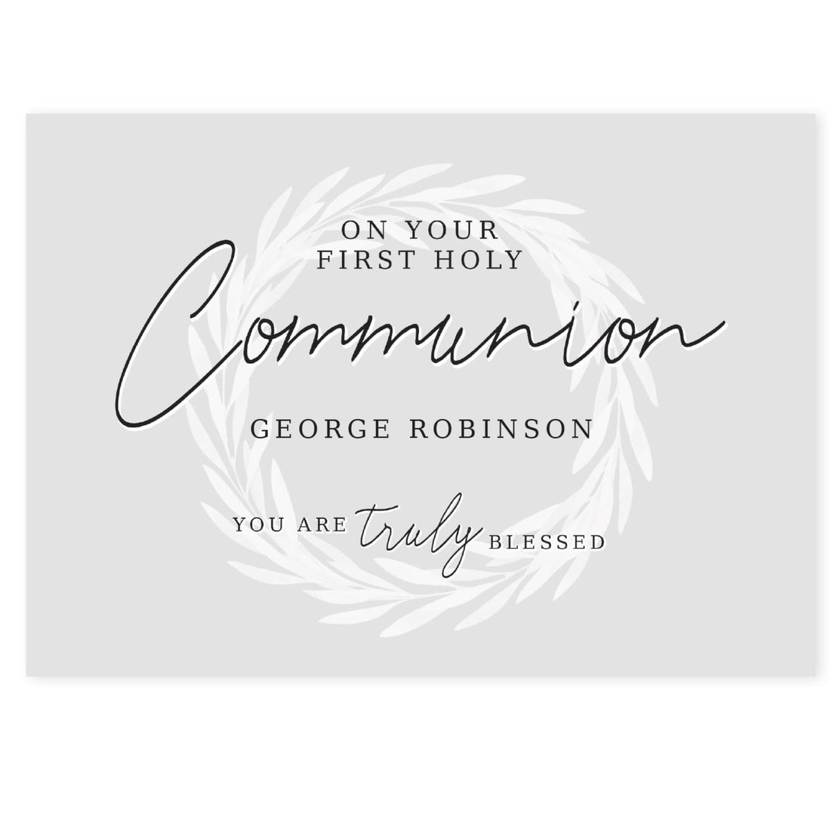 Personalised First Holy Communion Card: 3 - Greeting Cards By Gift Moments