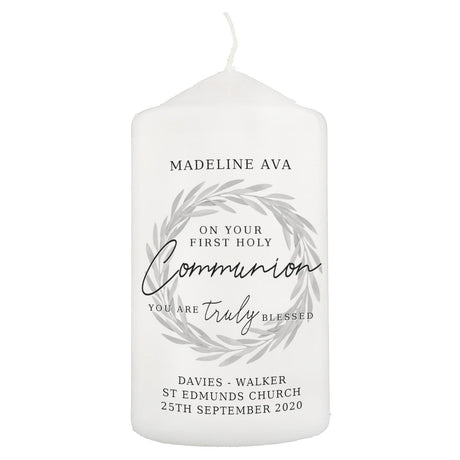 Personalised First Holy Communion Candle: 3 - Candles By Gift Moments